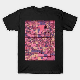 Chandler Map Pattern in Purple & Pink T-Shirt